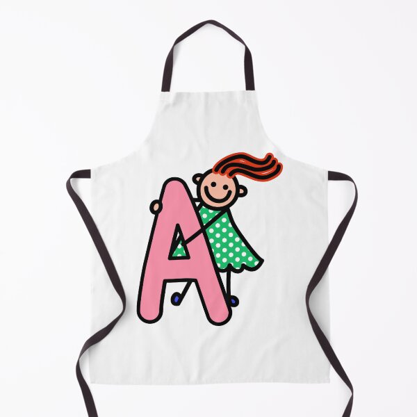 Item preview, Letter A for girls alphabet Kids Colorful Cartoon Character designed and sold by funwithletters.