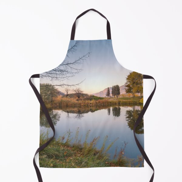 Item preview, Garden Pond Reflecting Autumn Trees at Sunset designed and sold by Amy Mitchell.