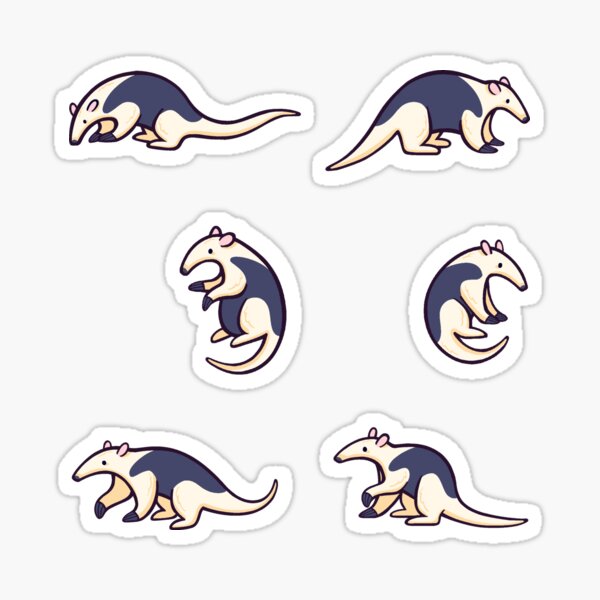 Flavvore Tamandua Pose Sticker for Sale by voreflav