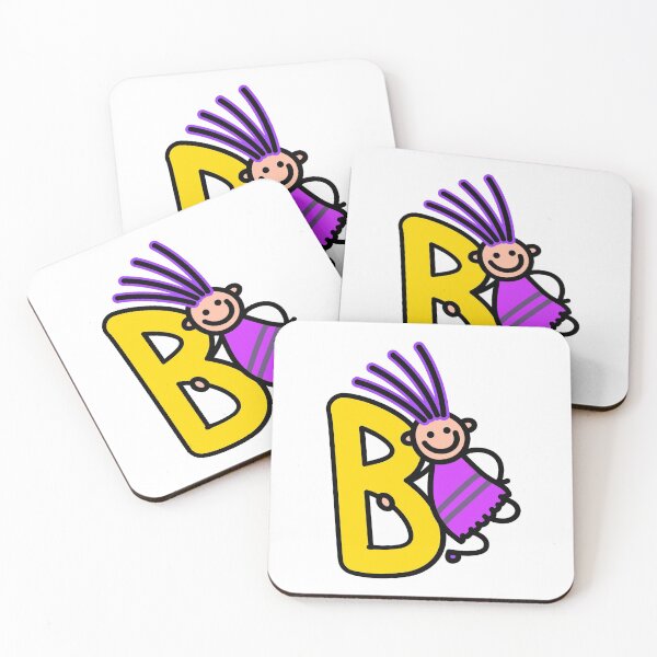 Item preview, Letter B for girls alphabet Kids Colorful Cartoon Character designed and sold by funwithletters.