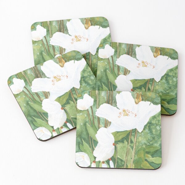 Item preview, White Himalayan Poppies 3 designed and sold by Jan Palmer.