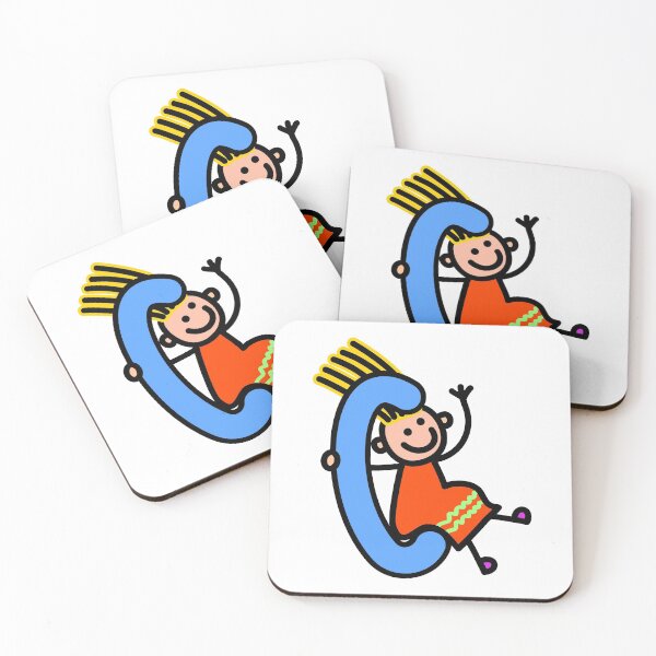 Item preview, Letter C for girls alphabet Kids Colorful Cartoon Character designed and sold by funwithletters.