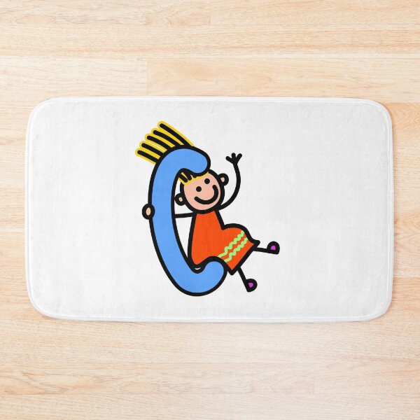 Item preview, Letter C for girls alphabet Kids Colorful Cartoon Character designed and sold by funwithletters.