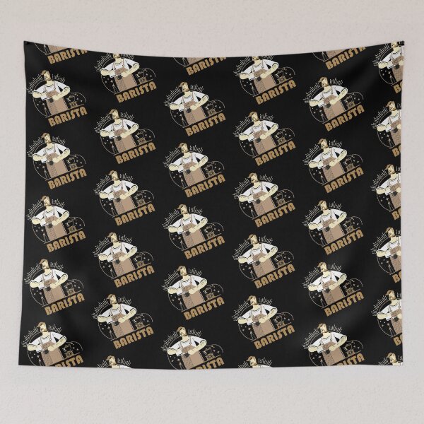 Item preview, Barista making coffee mix dark pattern designed and sold by coffeeapparel.