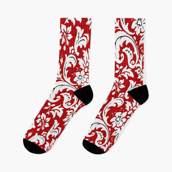 Item preview, Red and White Paisley Vintage Pattern designed and sold by Overthetopsm.