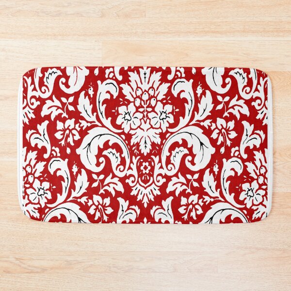 Item preview, Red and White Paisley Vintage Pattern designed and sold by Overthetopsm.