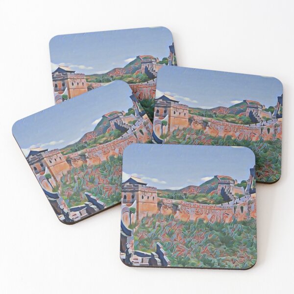 Item preview, China Great Wall Artistic Illustration Chapped Paint Style designed and sold by D4li98.