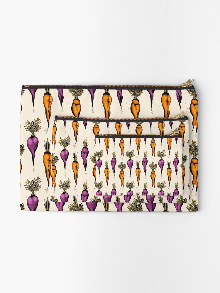 Alternate view of Sexy carrots botanical chart tattoo flash Zipper Pouch
