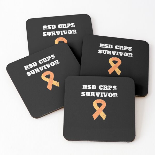 Item preview, RSD CRPS Survivor awareness orange ribbon Retro Vintage designed and sold by Jeangel97.