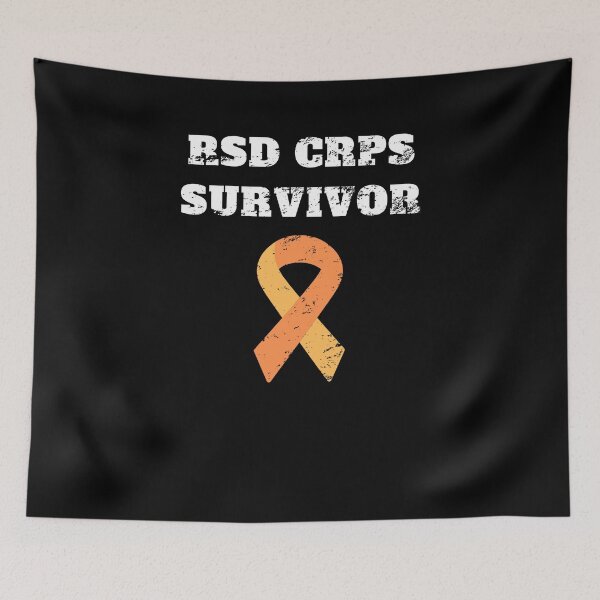 Item preview, RSD CRPS Survivor awareness orange ribbon Retro Vintage designed and sold by Jeangel97.