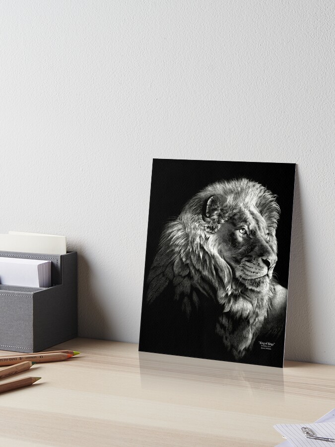 scratch board lion art