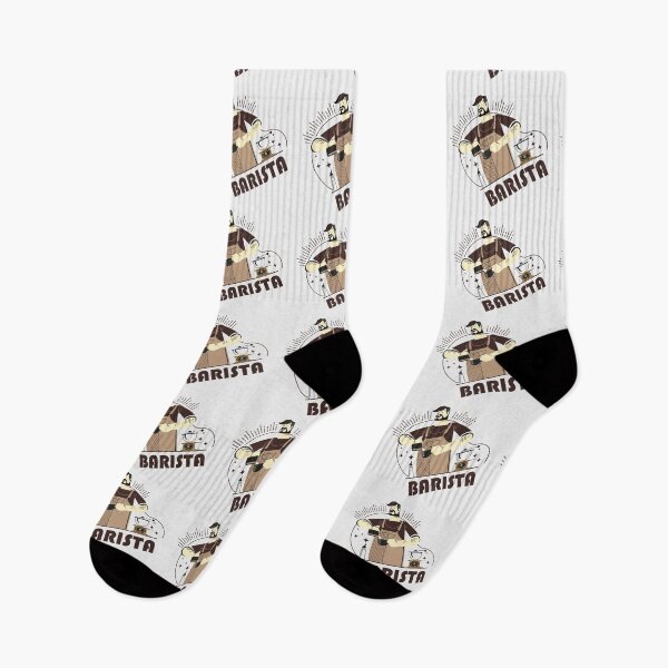 Item preview, Barista making coffee mix light pattern designed and sold by coffeeapparel.
