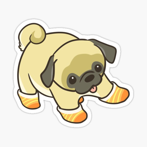 Pug Socks Sticker