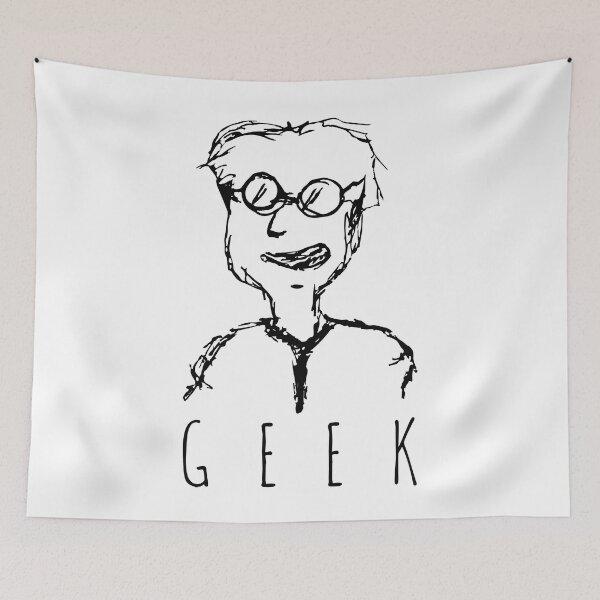 Item preview, Funny Hand Drawn Geek Doodle Guy for the geeks at heart light designed and sold by DESPERATEANDY.
