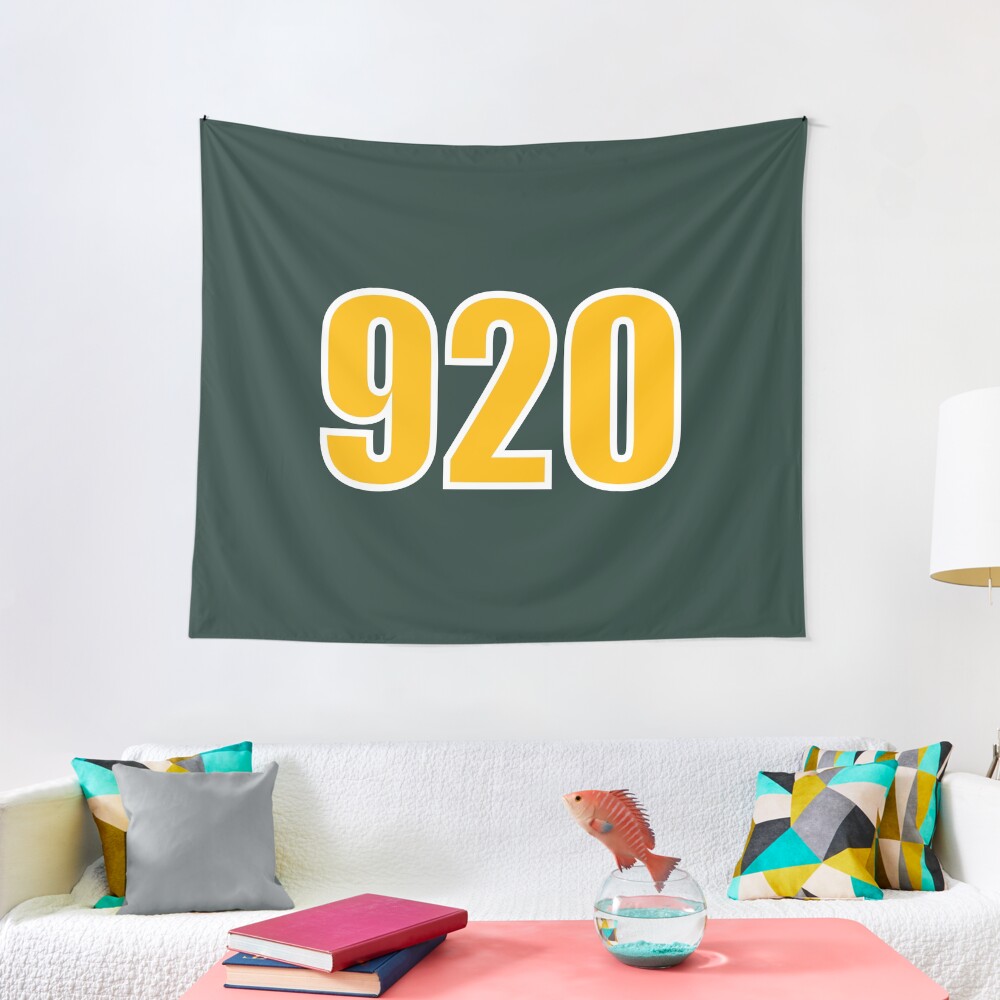 "Green Bay Wisconsin WI Area Code 920 " Tapestry for Sale by
