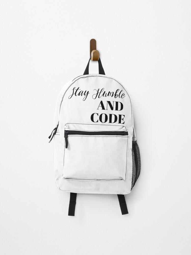 Thumbnail 1 of 3, Backpack, Stay Humble and Code designed and sold by ZayedDesigns.