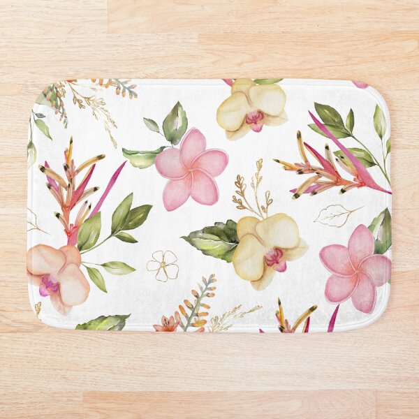 Item preview, Feliz patrón de acuarela tropical designed and sold by DaisyMarroquin.