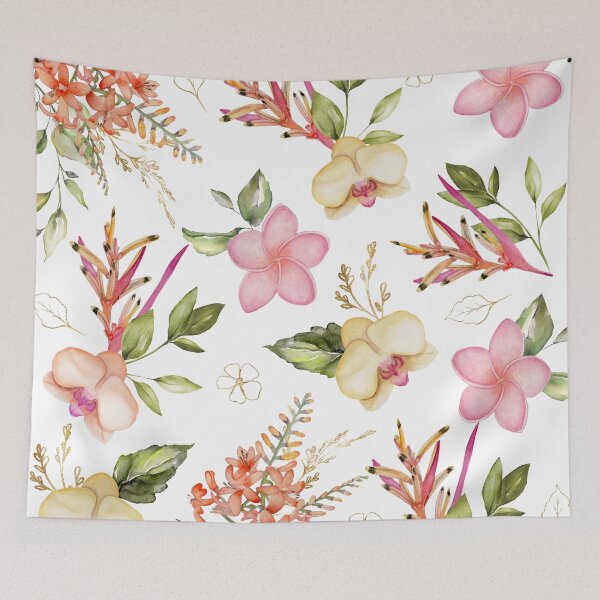 Item preview, Happy Tropical Watercolor Pattern designed and sold by DaisyMarroquin.