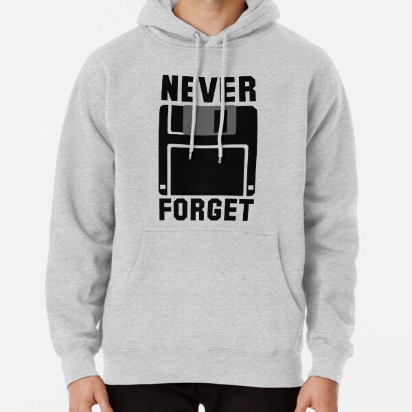 Floppy Disk Never Forget Pullover Hoodie