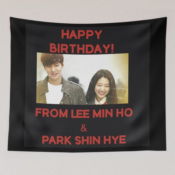Item preview, Happy Birthday From Lee Min Ho + Park Shin Hye designed and sold by kpopkdramamerch.