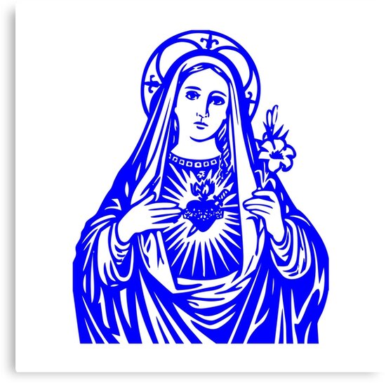 Immaculate Heart Of Mary Canvas Print By Artist4god Redbubble