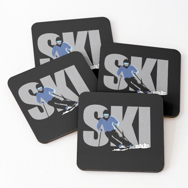 Item preview, Ski with black background designed and sold by Quick Brown Fox Canada.