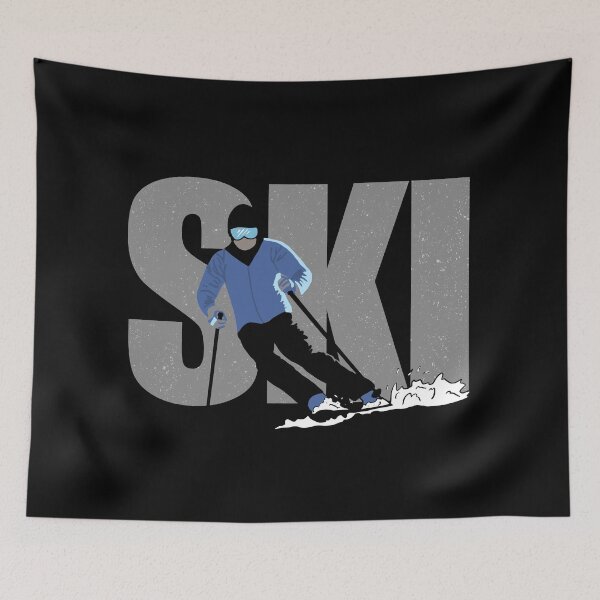 Item preview, Ski with black background designed and sold by Quick Brown Fox Canada.