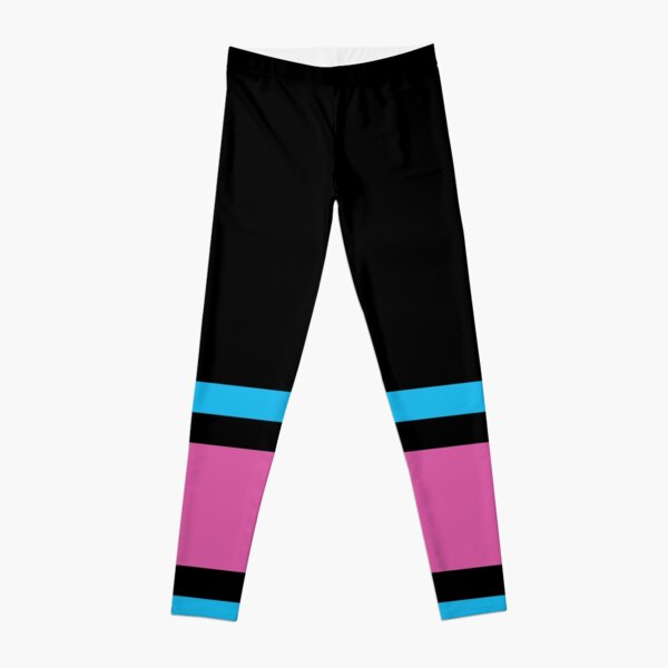 Black, Blue & Pink Power Stripe Leggings