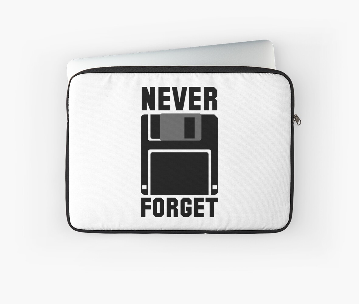 "Floppy Disk Never Forget" Laptop Sleeves by Expandable Studios | Redbubble