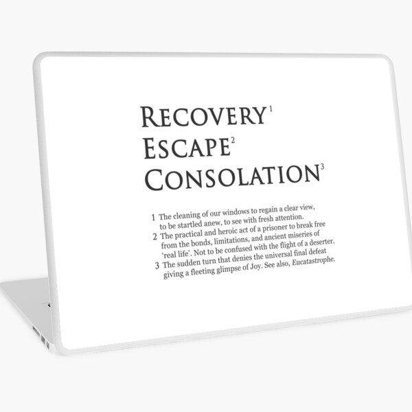 Recovery Escape Consolation Footnotes Laptop Skin