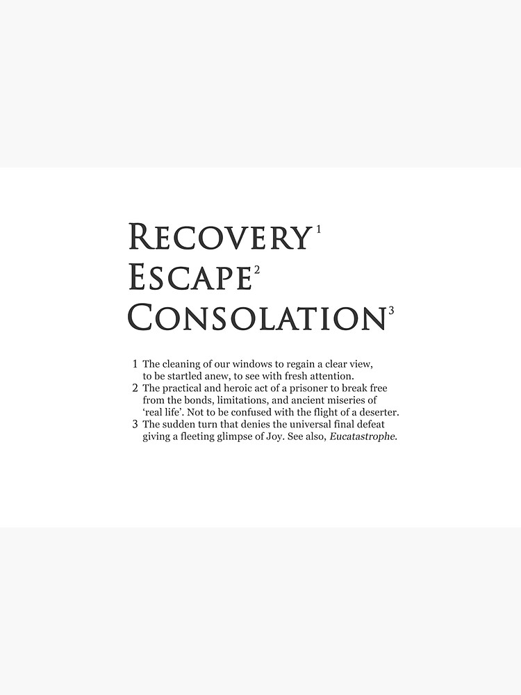 Recovery Escape Consolation Footnotes by SignumStore