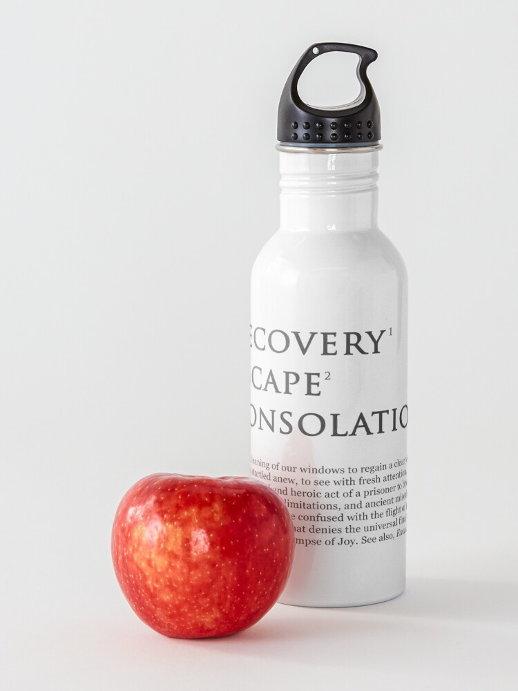 Alternate view of Recovery Escape Consolation Footnotes Water Bottle