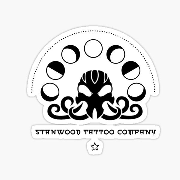 Moon Phases Logo Sticker