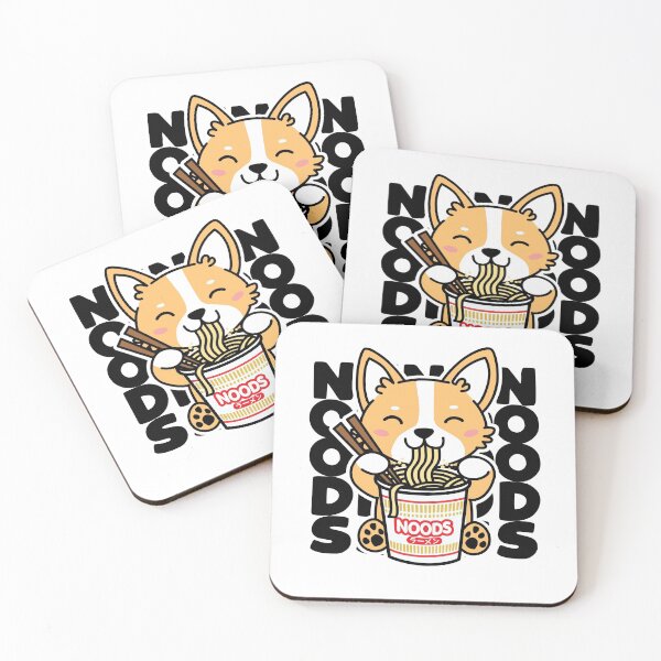 Item preview, Corgi Eating Noods Cute Kawaii Instant Noodles designed and sold by DetourShirts.