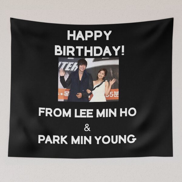 Item preview, Happy Birthday From Lee Min Ho + Park Min Young designed and sold by kpopkdramamerch.