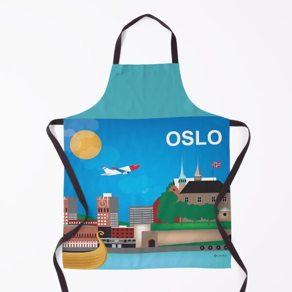 Item preview, Oslo, Norway - Skyline Illustration by Loose Petals designed and sold by LoosePetals.