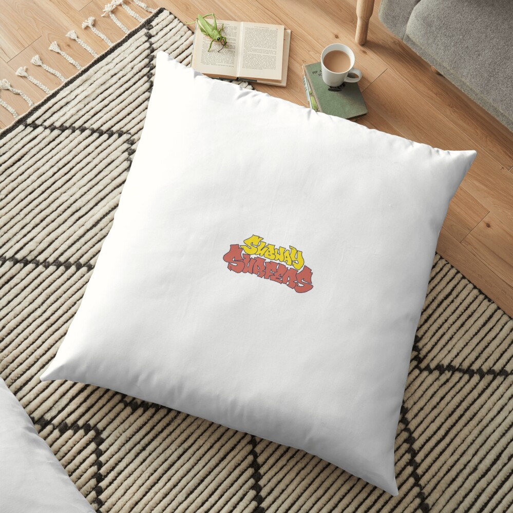 Subway Surfers Game Logo Funny Tiktok Sticker Design Floor Pillow