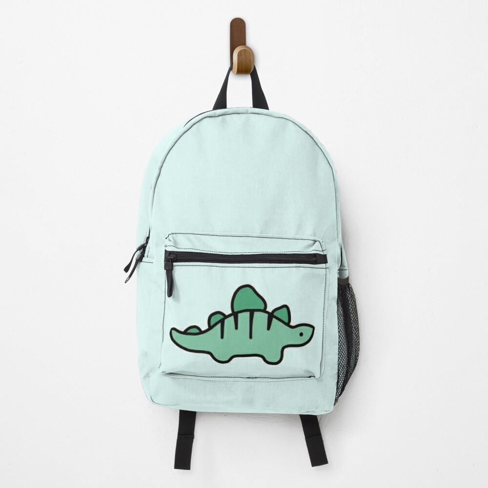 Little Turquoise Stegosaurus Dinosaur Cartoon Backpack