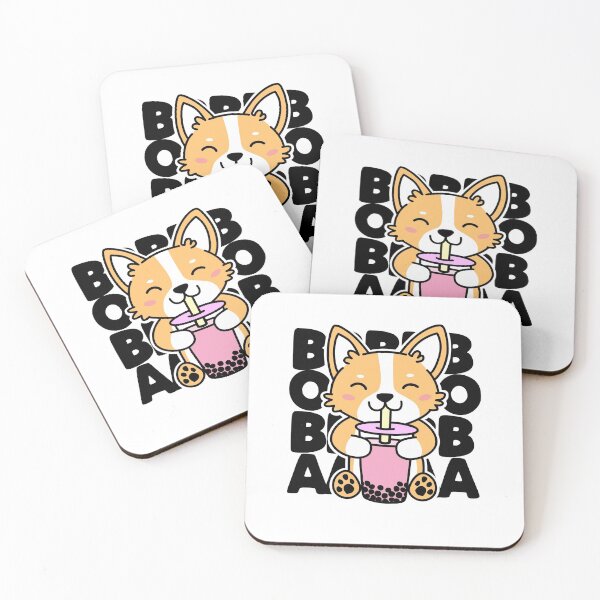 Item preview, Corgi Drinking Boba Tea Cartoon Dog Kawaii designed and sold by DetourShirts.
