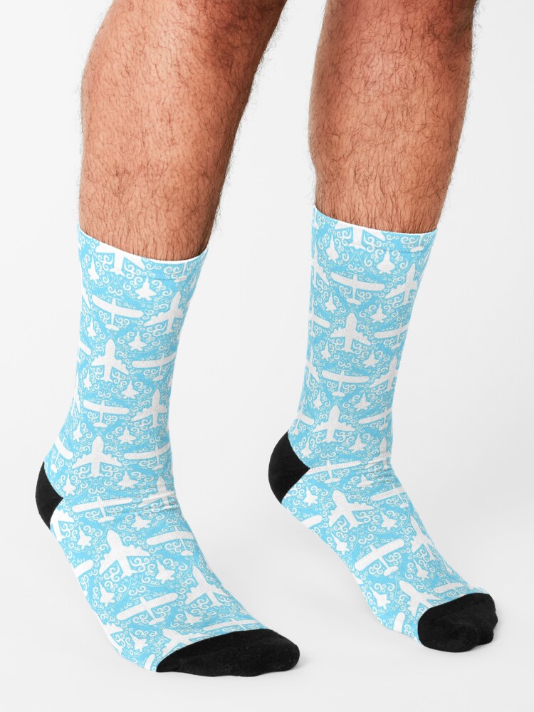 "Aircraft Damask" Socks by robyriker Redbubble