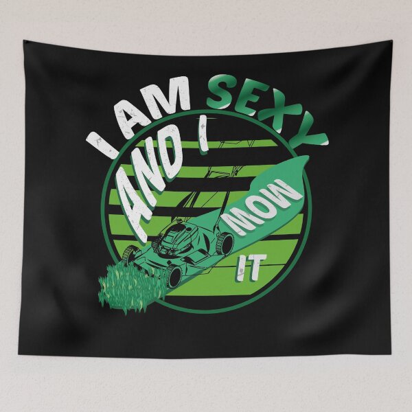 Item preview, I'm Sexy and I Mow it Retro Vintage Funny Lawn Care Gift designed and sold by 2MDesign.