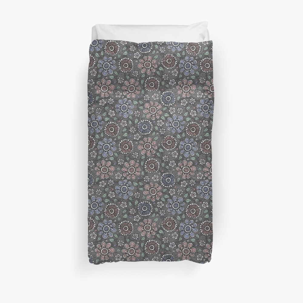 Sketchy Flowers Duvet Cover