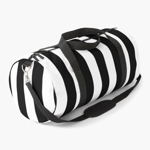 Aperçu de l'œuvre Rayures de tente cabana noir et blanc, motif arbitre, décor minimaliste moderne, motif rayures créée et vendue par UDDesign.