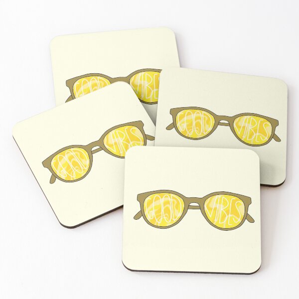 Item preview, yellow good vibes sunglasses designed and sold by jdesigns-.