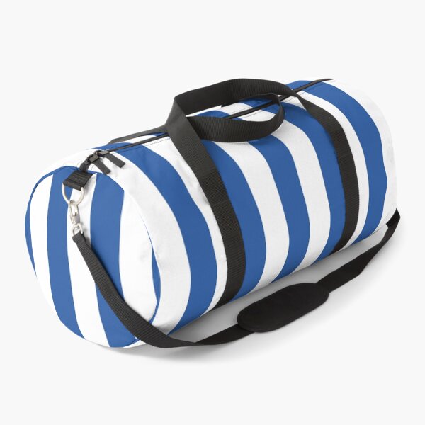 Aperçu de l'œuvre Rayures de tente cabana bleu et blanc, décor minimaliste moderne, motif à rayures créée et vendue par UDDesign.