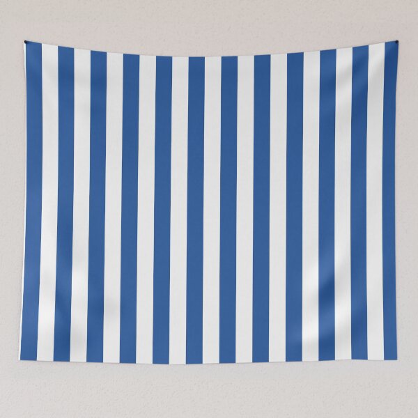 Item preview, Blue and white cabana tent stripes, modern minimal decor, stripes pattern designed and sold by UDDesign.