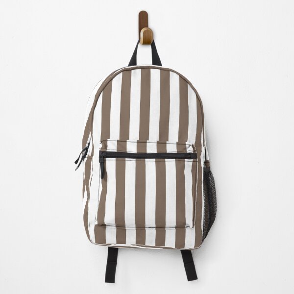 Item preview, Brown and white cabana tent stripes, modern minimal decor, stripes pattern designed and sold by UDDesign.