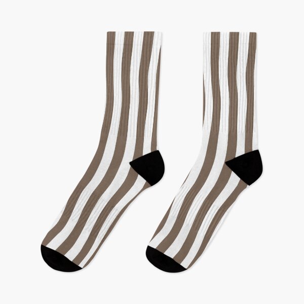 Item preview, Brown and white cabana tent stripes, modern minimal decor, stripes pattern designed and sold by UDDesign.