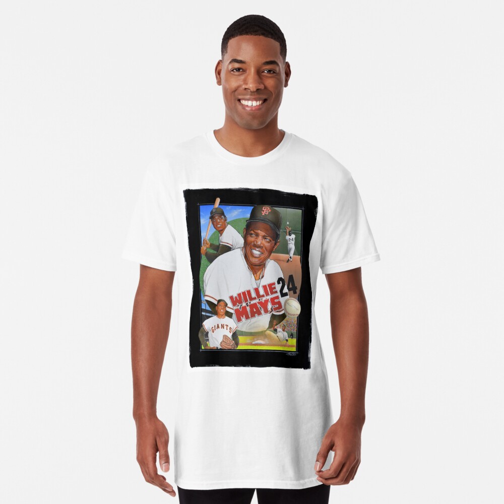 Willie Mays Illustrated Montage Graphic T-Shirt for Sale by sampowellart
