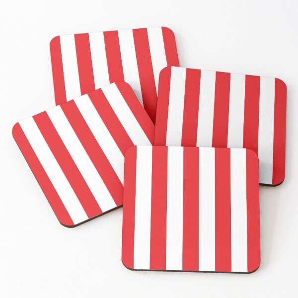 Item preview, Christmas red and white cabana tent stripes, modern minimal decor, stripes pattern designed and sold by UDDesign.